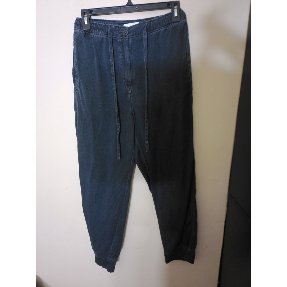 Zara Jogger Pants Mens XS Dark Blue Washed Twill Relaxed Tapered Workwear Casual
